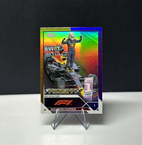 MAX VERSTAPPEN 2023 TOPPS CHROME F1 FORMUL 1 #161 GOLD PURPLE REFRACTOR SP
