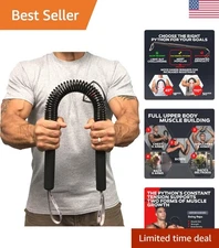 Python Power Twister: Ultimate Upper Body Exercise Bar (45-110 lbs Resistance)