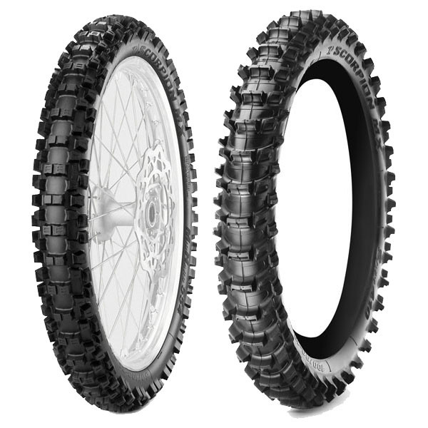 TYRE PAIR PIRELLI 80/100-21 MX32 MID H DOT22 + 110/90-19 MX S