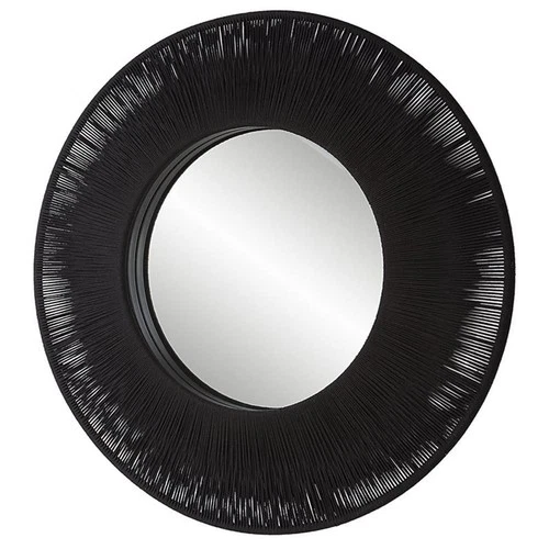 Uttermost Sailors Knot Round Coastal Iron Rope and MDF Wood Mirror in Dyed Black - Picture 3 of 7