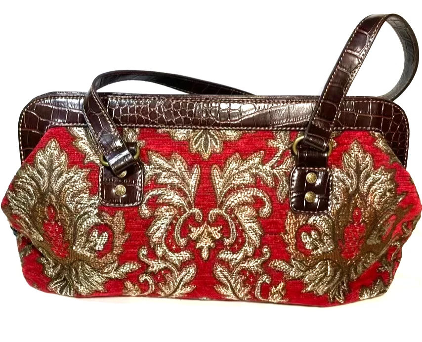 Bolso de Hombro The SAK Original Tapiz Rojo Bohemio Cierre Magnético Foto 4 de 4