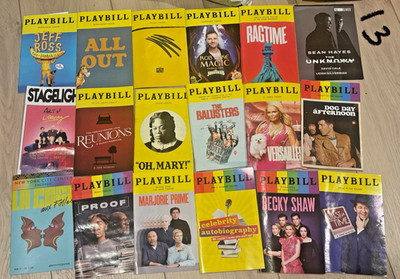 Lot of 18 Broadway Playbills Ragtime Just in Time Morrison Oh Mary Versailles ++