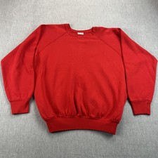 Vintage 90s Crewneck Sweatshirt Men’s XL Red Long Sleeve Pullover Fader USA Made