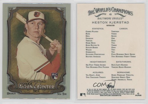 2024 Topps Allen & Ginter Chrome Refractor Heston Kjerstad #49 s9t - Picture 3 of 3