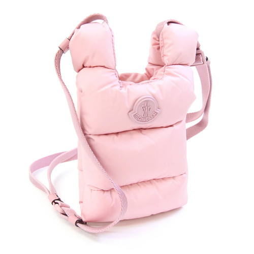 Moncler Legere Shoulder Bag 5L00022 M2170 Pink Nylon Leather Crossbody Mini Bag