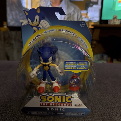 #ad #ad JAKKS Pacific Sonic the Hedgehog w Invincible Item 4 Action Figure Articulated $10.00