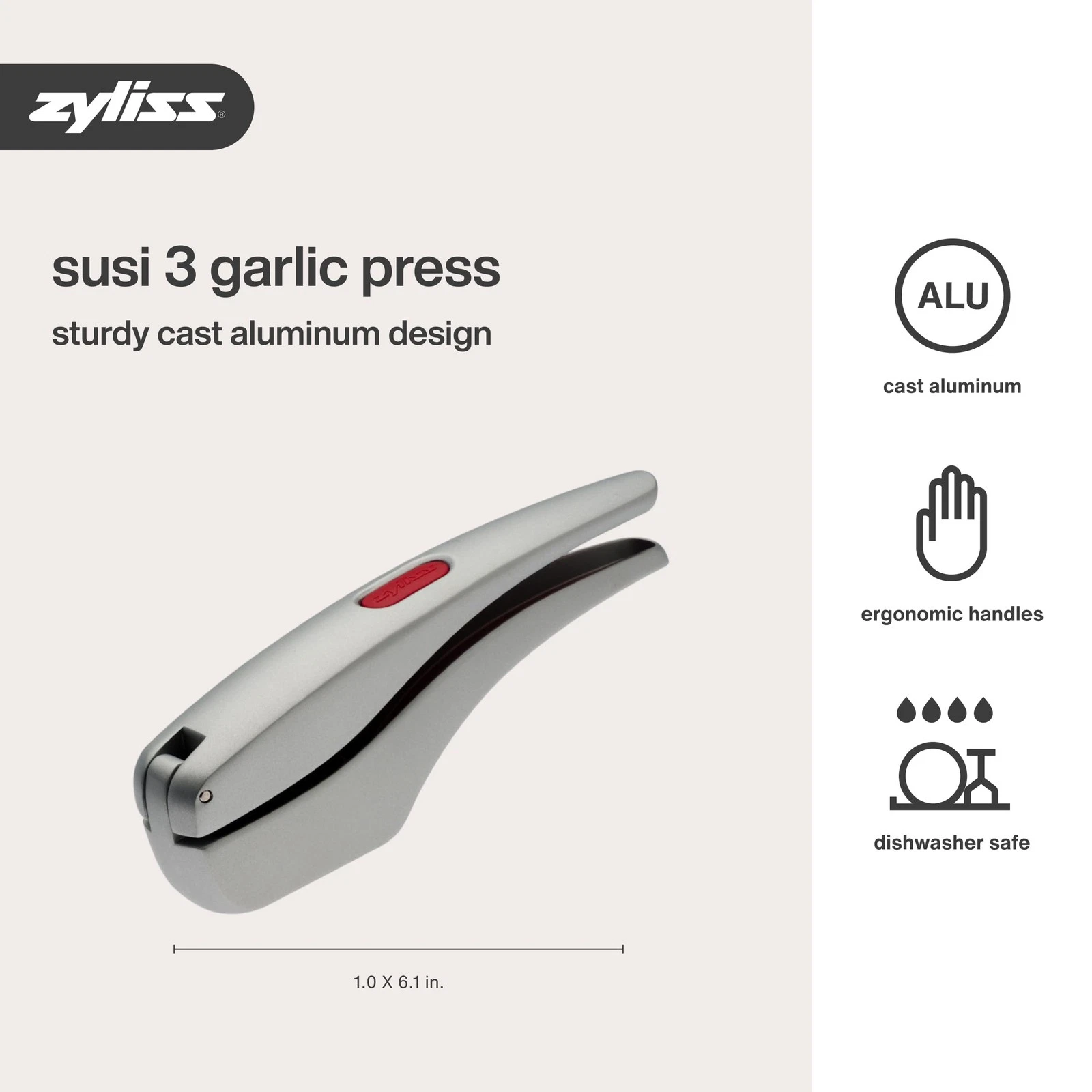 Zyliss Susi 3 Garlic Press - Thumbnail 5