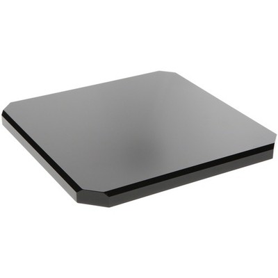 Plymor Black Acrylic Beveled Corner-Cut Display Base, 10'' W x 10'' D x 0.75'' H