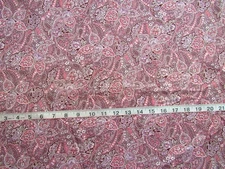 1 yd 100% Cotton Fabric by Peter Pan Fabrics, Purple. Mauve Paisley Designs