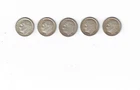 LOT OF 5 - ROOSEVELT DIMES, 1960P, 1961P, 1962D, 1963P, 1964P