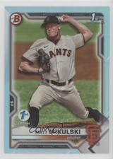 2021 Bowman Draft 1st Edition Sky Blue Foil Matt Mikulski #BD-179 0u17