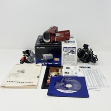 Sony DCR-SX40 Handycam 4GB Digital Camcorder Red Tested Box Battery Charger