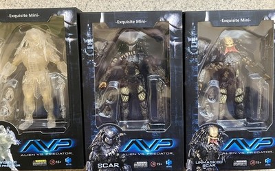 Hiya Aliens Versus Predator Scar Predator Lot 1/18 Alien