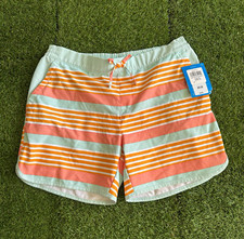 Columbia Boys Striped Board Shorts Drawstring Elastic Waist XL 18/20 AG0015-879