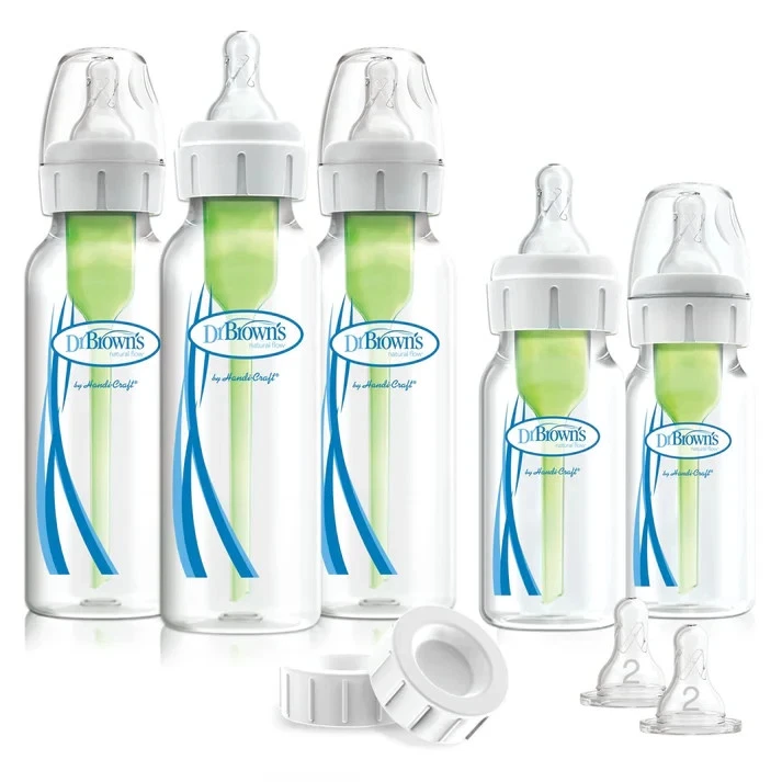 Dr. Brown’s Natural Flow Options+ Anti-colic Baby Bottles Newborn Feeding Set - Image 2 of 3