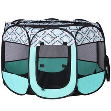 Foldable Dog Playpen Enclosed Cat Puppy Playpen Indoor Pop Up Pet Animal Play...