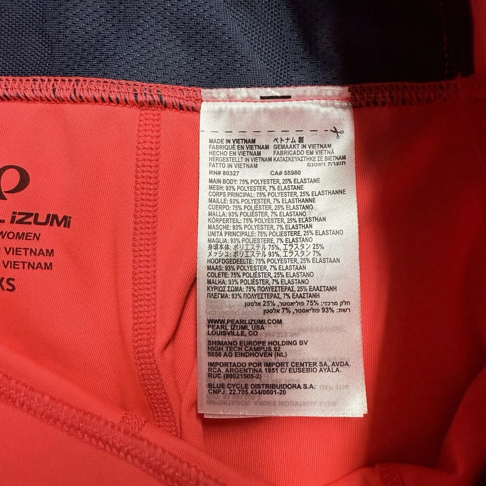 Leggings capri Pearl Izumi Wander para mujer XS rosa coral negro entrenamiento activo Foto 3 de 4