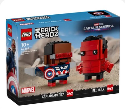LEGO MARVEL BRICKHEADZ 40668 FIGUREN CAPTAIN AMERICA UND ROTER HULK