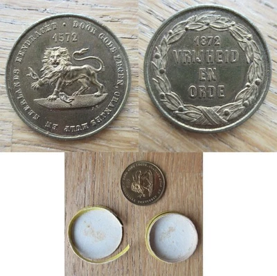 Niederlande / Alte Medaille Freiheitsmedaille von 1872 / Vrijheid en Ordre - Bild 1 von 4