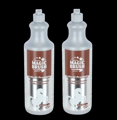 2 x Magic Brush Lederöl Premium 1000ml Lederpflege Macadamia Sattelfett Zaumzeug