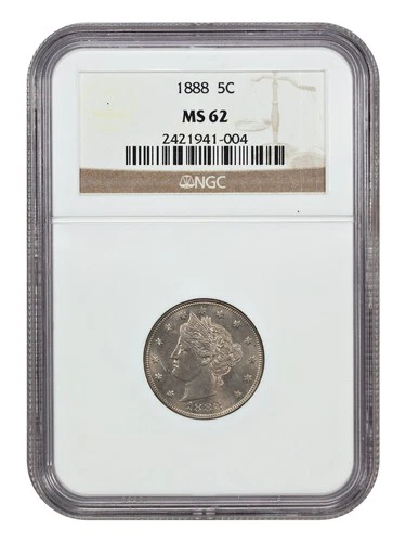 1888 5C NGC MS62 - Liberty Nickel - Better Date