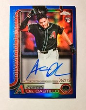 Adrian Del Castillo 2025 Topps Chrome Rookie AUTO True BLUE REFRACTOR 062/150 F6