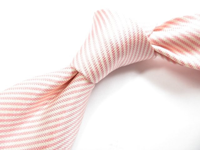 Nicky MILANO Men's Tie Silk Pink And Off-White Italy thumbnail 6