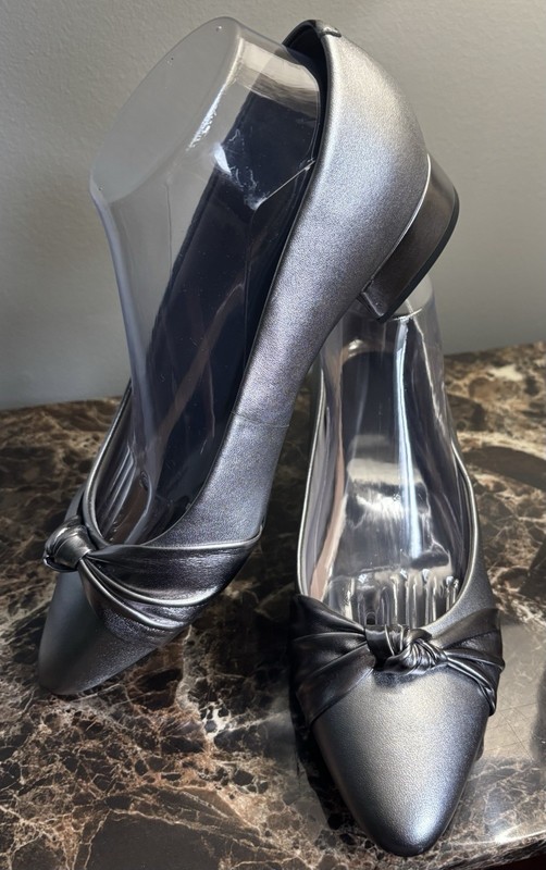 Metallic Woman Dress Career Flats Shoes Wedding Party Slip On Loafers Size 9