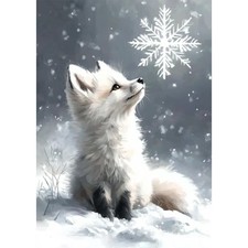 Winter Fox Diamond Art Kits for Adults Beginners - Christmas Diamond Painting