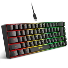HXSJ V200 Wired K68 RGB Streamer Mini Gaming Keyboard 19-Key Conflict-Free