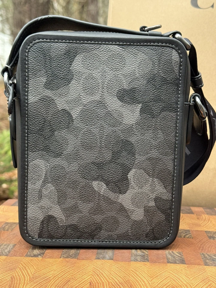 Bandolera Coach Sullivan nueva con etiquetas con estampado de camuflaje exclusivo CAO74 Gunmetal/Gris Multi Foto 3 de 4