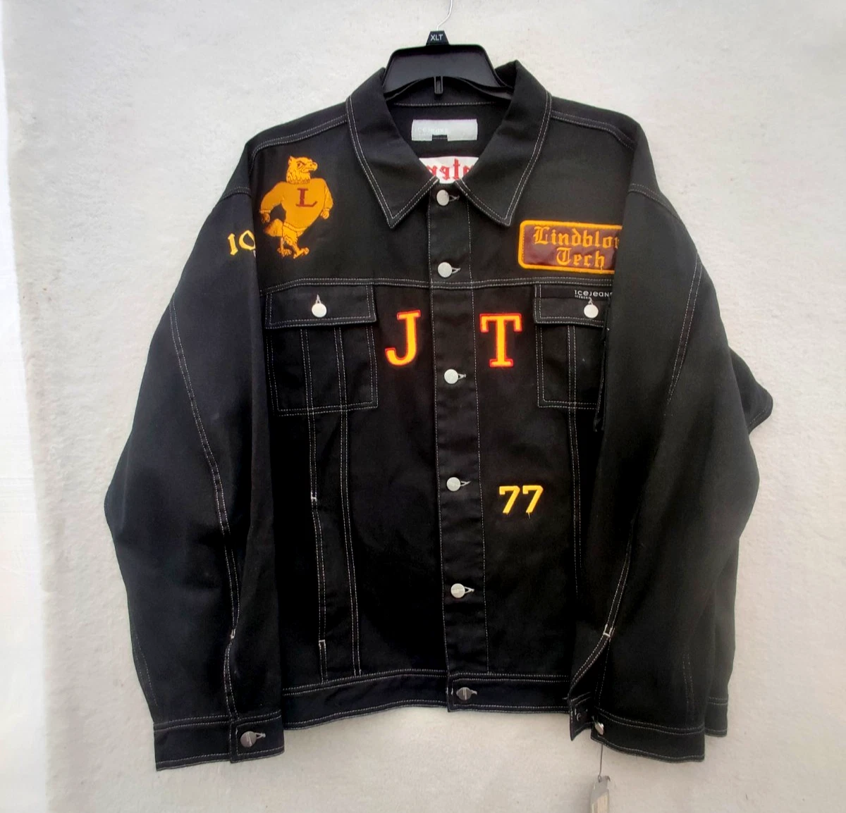 Iceberg Italy XXL Denim Jacket Lindblom Tech Centennial Embroidered 6124 image 16