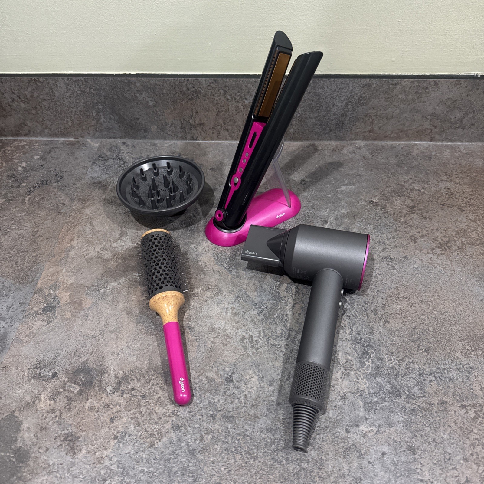 Kids Role Play Dyson Toy Styling Set - Supersonic Hair Dryer & Straightener