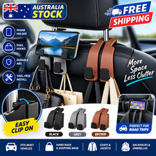 Car Seat Back Double Hook Leather Headrest Hook Car Storage Organiser Bag Hooks
