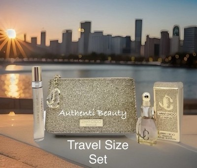 Jimmy Choo I Want Choo Le Parfum Gift Set with Gold Pouch - Luxury Fragrance