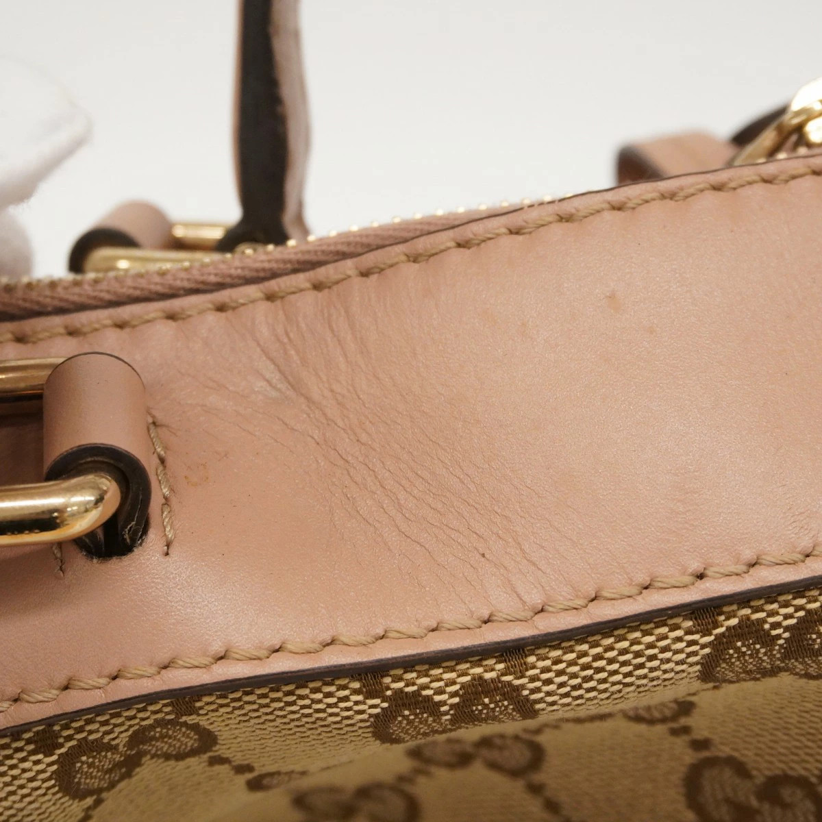 Gucci GG Canvas Handbag Brown Canvas Gold Hardware thumbnail 7