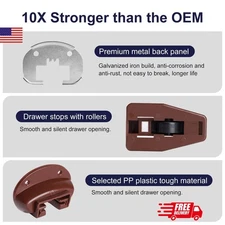 5 Sets Kenlin Rite-Trak II Drawer Track Guides Replacement for Dresser Repair