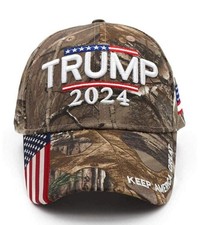 Trump Hat 2024 Keep America Great Embroidery Camouflage Realtree Cap