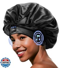 MUSICOZY Bluetooth Sleep Headphones with Satin Cap   Wireless Bed