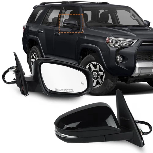 14 Pins Right Black Mirror W/ Camera Blind Spot For Toyota 4Runner 2014-23