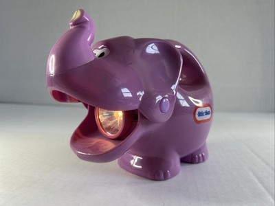 Little Tikes Glow N Speak Animal Flashlight ELEPHANT - Roars, Purple, WORKS!!!