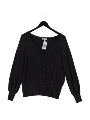 Monsoon Damen Strickjacke L schwarz Viskose mit Polyester, Nylon, andere Strickjacke