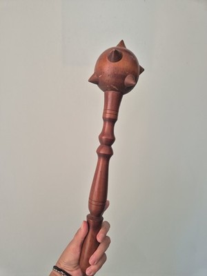 Wood Mace Hand Made Decor WOODEN MACE DECORATIVE VINTAGE MEDIEVAL 