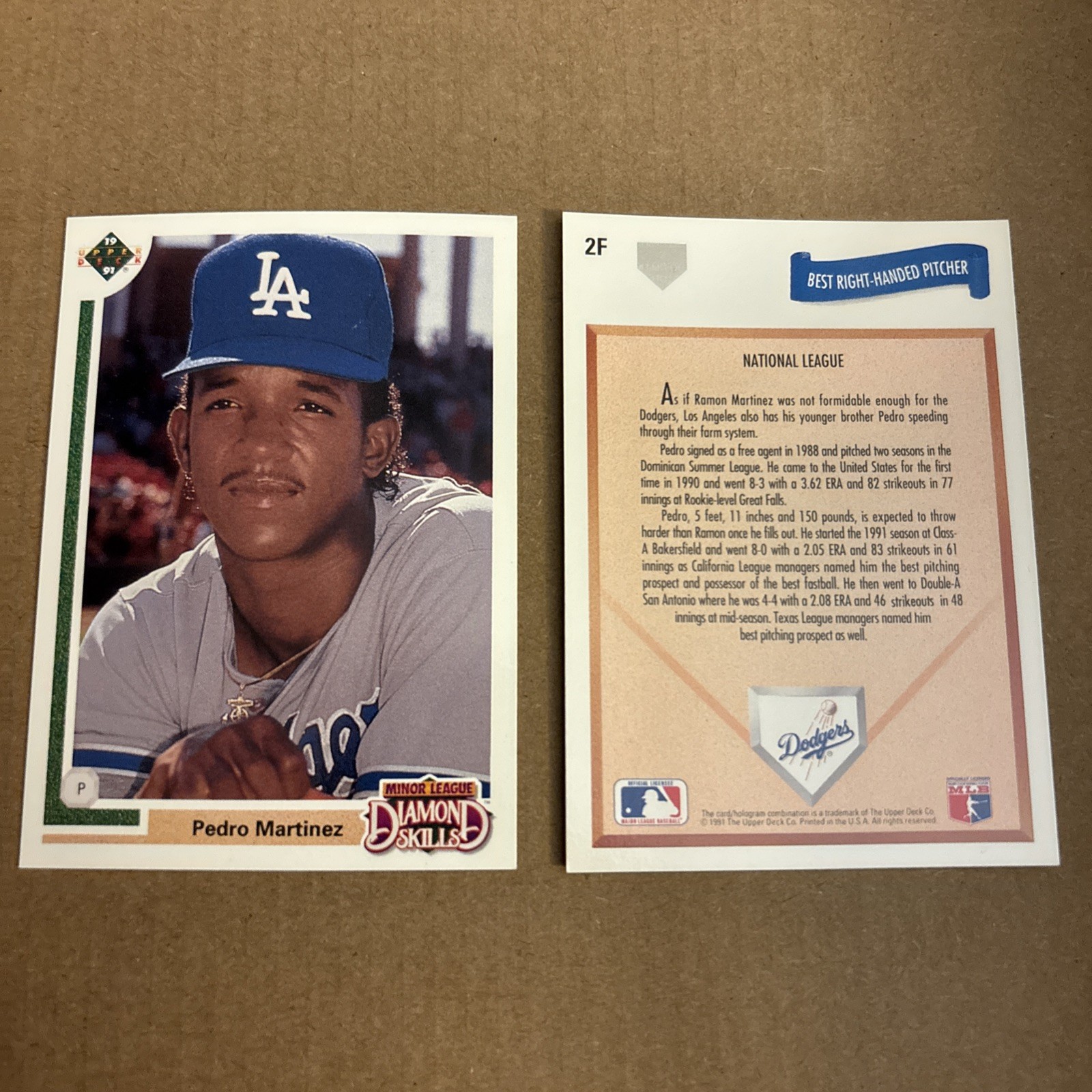 1991 Upper Deck Final Edition Pedro Martinez RC #2F Rookie Mint FREE SHIPPING