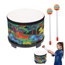 Floor Tom Drum For Kids 8 Inch Percussion Instrument Music Drum Wooden Drum