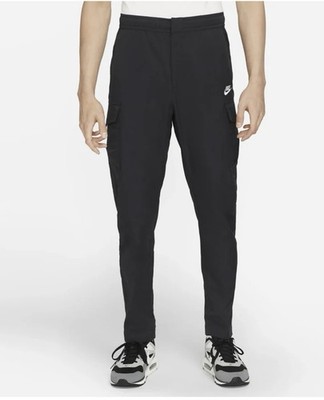 Nike Men's Casual Solid Black Sports Pants/Trousers/Joggers Actual Sz 28-32 x 28