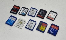 Assorted SD/SDHC Memory Card Lot of 10