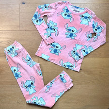 Lilo  Stitch Disney Girls Kids 10 Pajama Set - Pink Snug Fit Cotton LS Pants