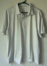 Nike Men's Dri-Fit Polo Shirt White Short Sleeve Golf Size Medium EUC