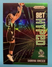 2021 Panini WNBA Prizm Get Hyped #11 Sabrina Ionescu Green Liberty